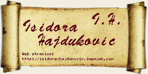 Isidora Hajduković vizit kartica